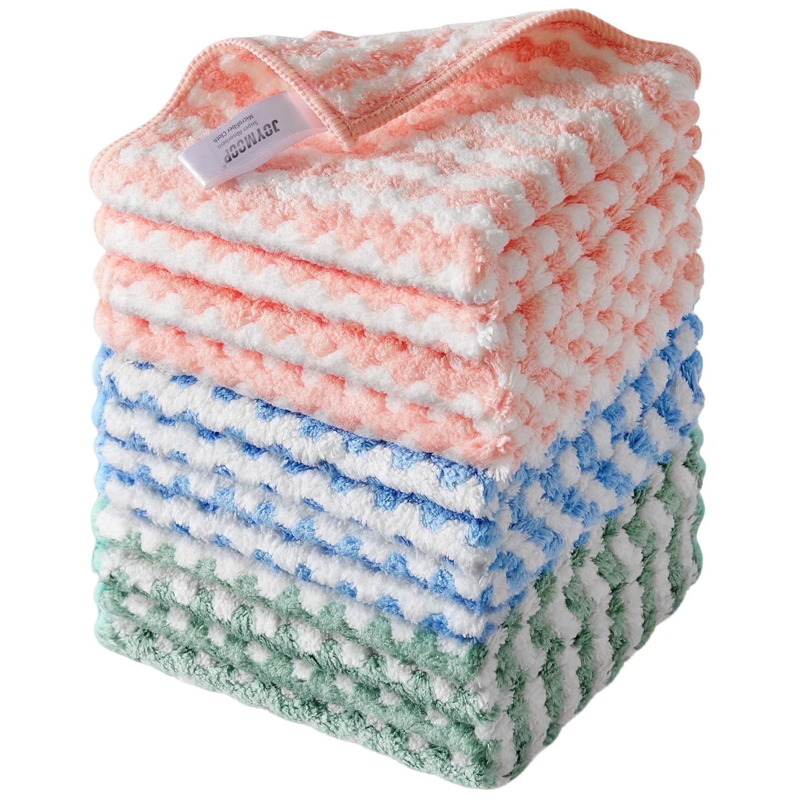 Microfiber Reusable, Lint-Free, Super Absorbent Cleaning Cloths – 6 Pack