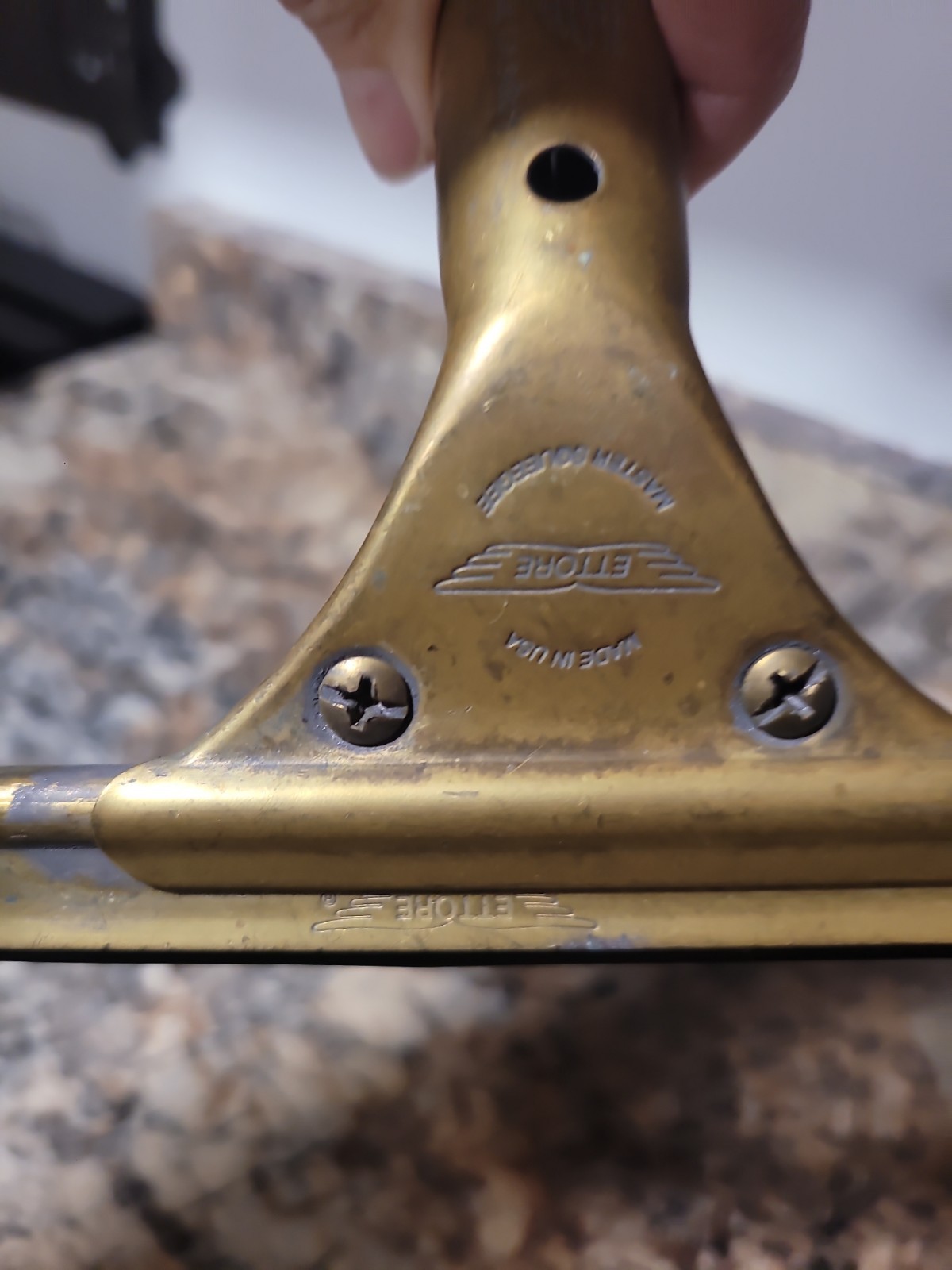 Unger Ettore Brass Handled Squeegee Lot Of 2 Sizes 17.5″ And 11.5″ Made In USA