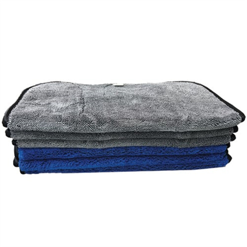 60 Pcs Car Care Dual-Faced Twisted-Loop Microfiber Drying Towel 16″x16″ 1000 GSM