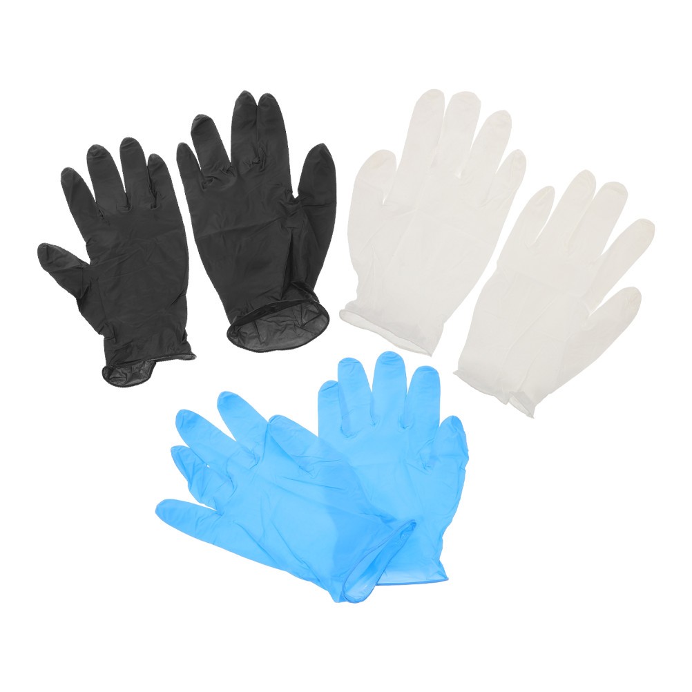 3 Pairs Durable Rubber Shop Gloves Nonslip Mechanic Gloves Assorted Colors