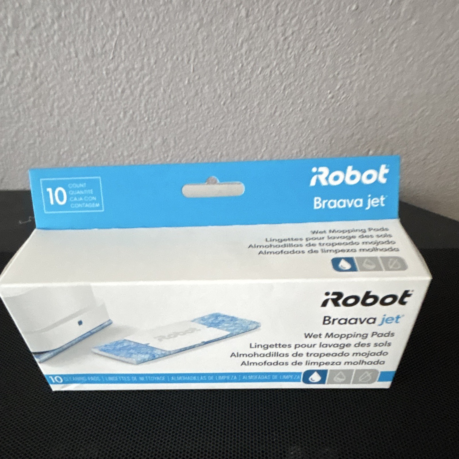 iRobot Braava jet Wet Mopping Microfiber Mop Refill Pads 10 Pack White/Blue