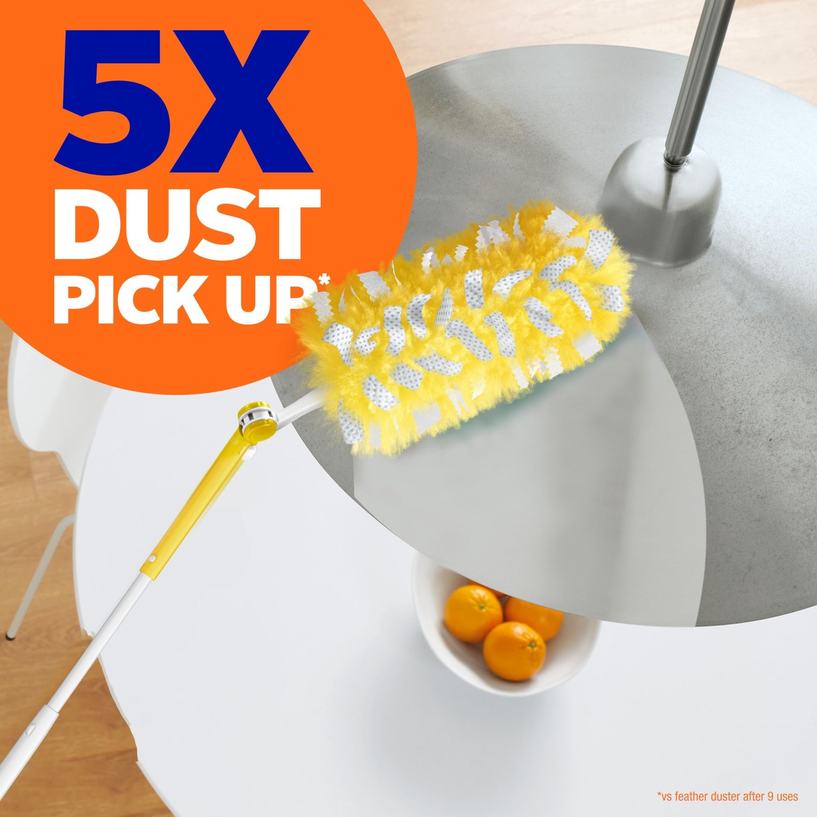 Swiffer Duster Kit with 3 ft Extendable Handle 4 Piece Set, Yellow