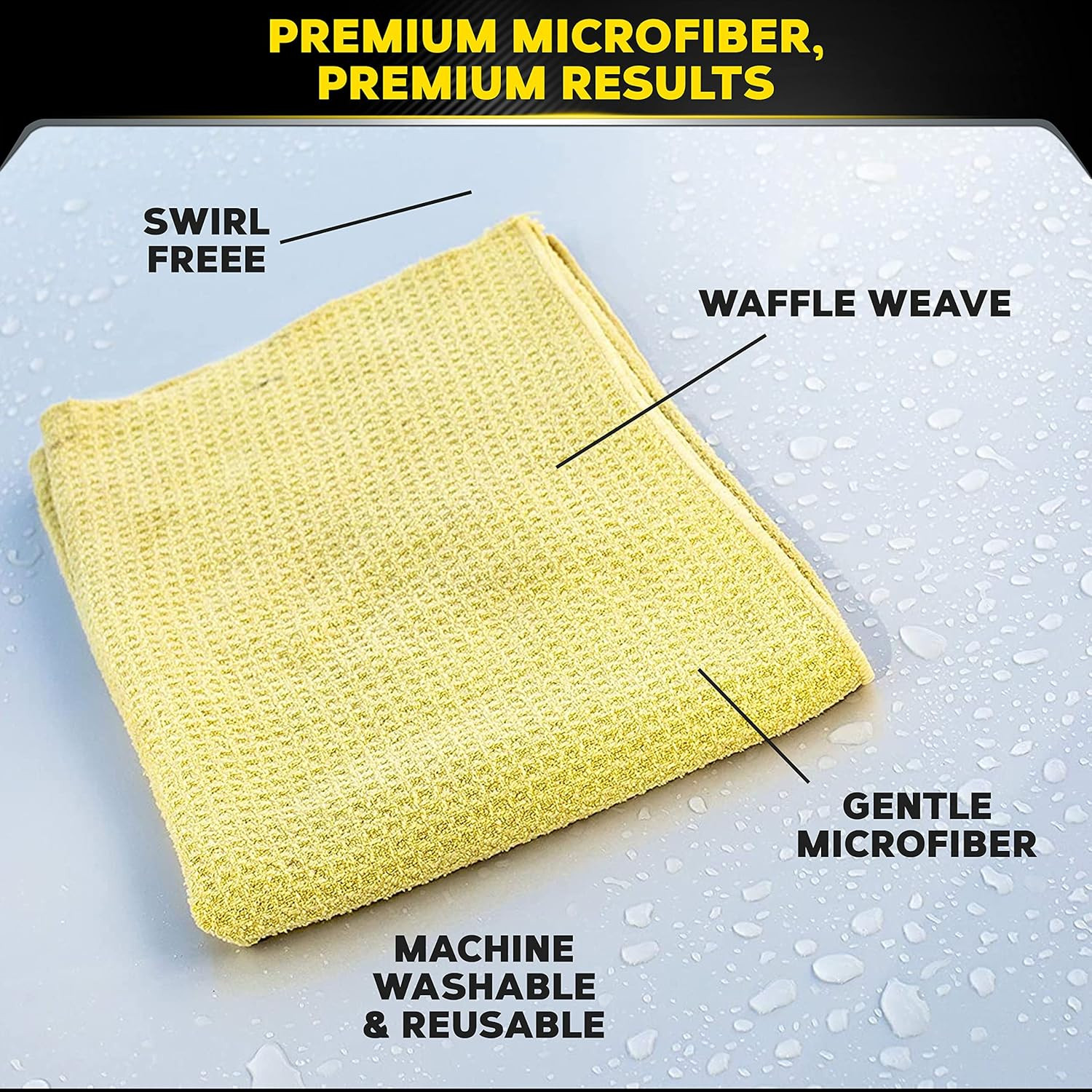 Toalla de secado de microfibra Water Magnet, lavado de autos premium