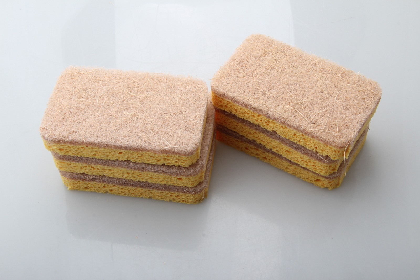 ST 6 /12PCS Natural Scrub Sponge Scouring Pad Sisal Plant Based Sponge Scrubber