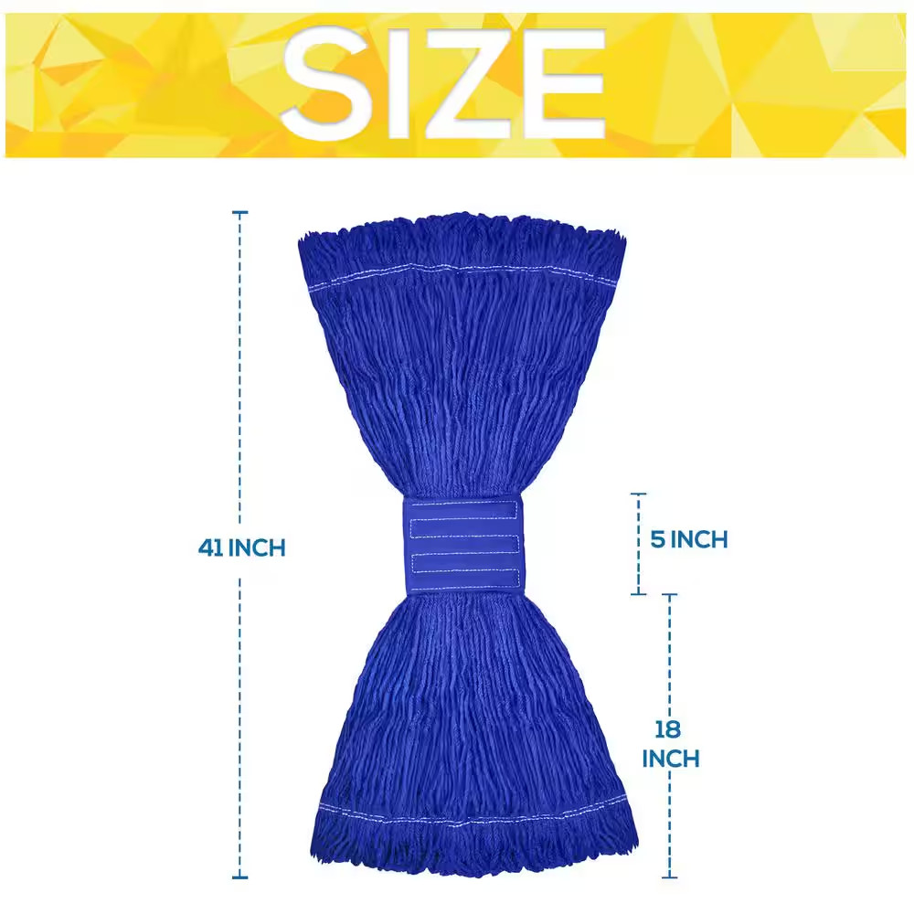 5 In. Loop End Commercial String Mop Blended Mop Head Replacement Refill 32 Oz.