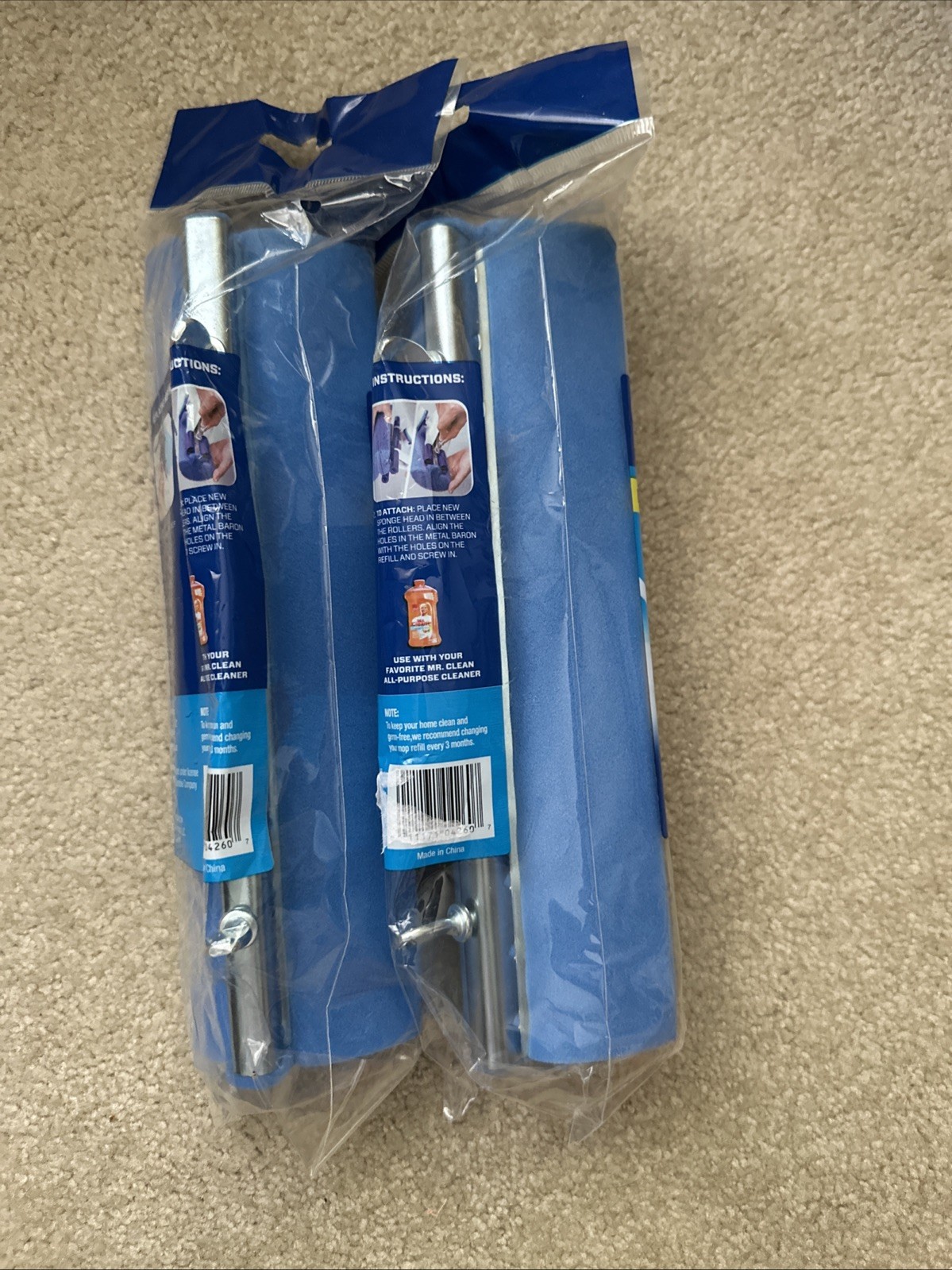 Mr. Clean ROLLER Mop Refill Durable Sponge Head Brand New Free Shipping