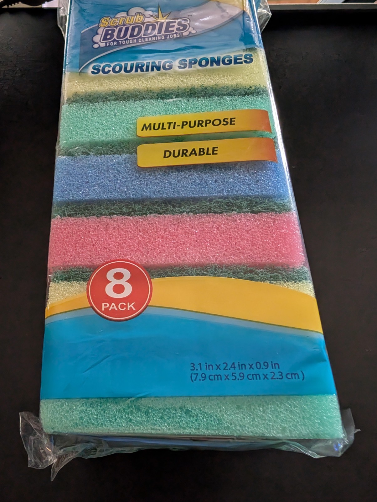 8 Pack Kitchen Cleaning Scouring Sponges Multi-Purpose Washing Dishes