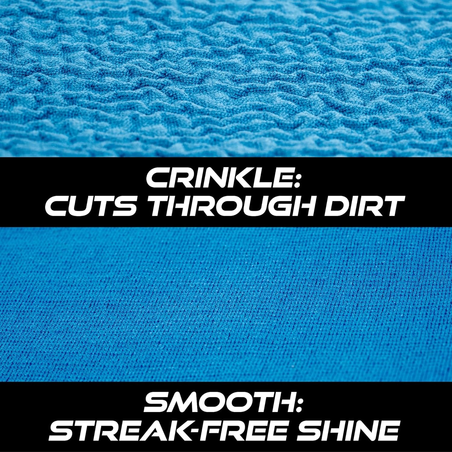 VIKING Glass Microfiber Cleaning Cloth for Car and Home, 4 Pack, Blue