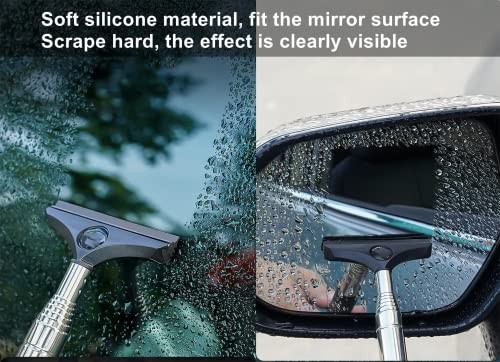 Car Rearview Mirror Wiper 2 Pack Universal Automotive Car Black+pink