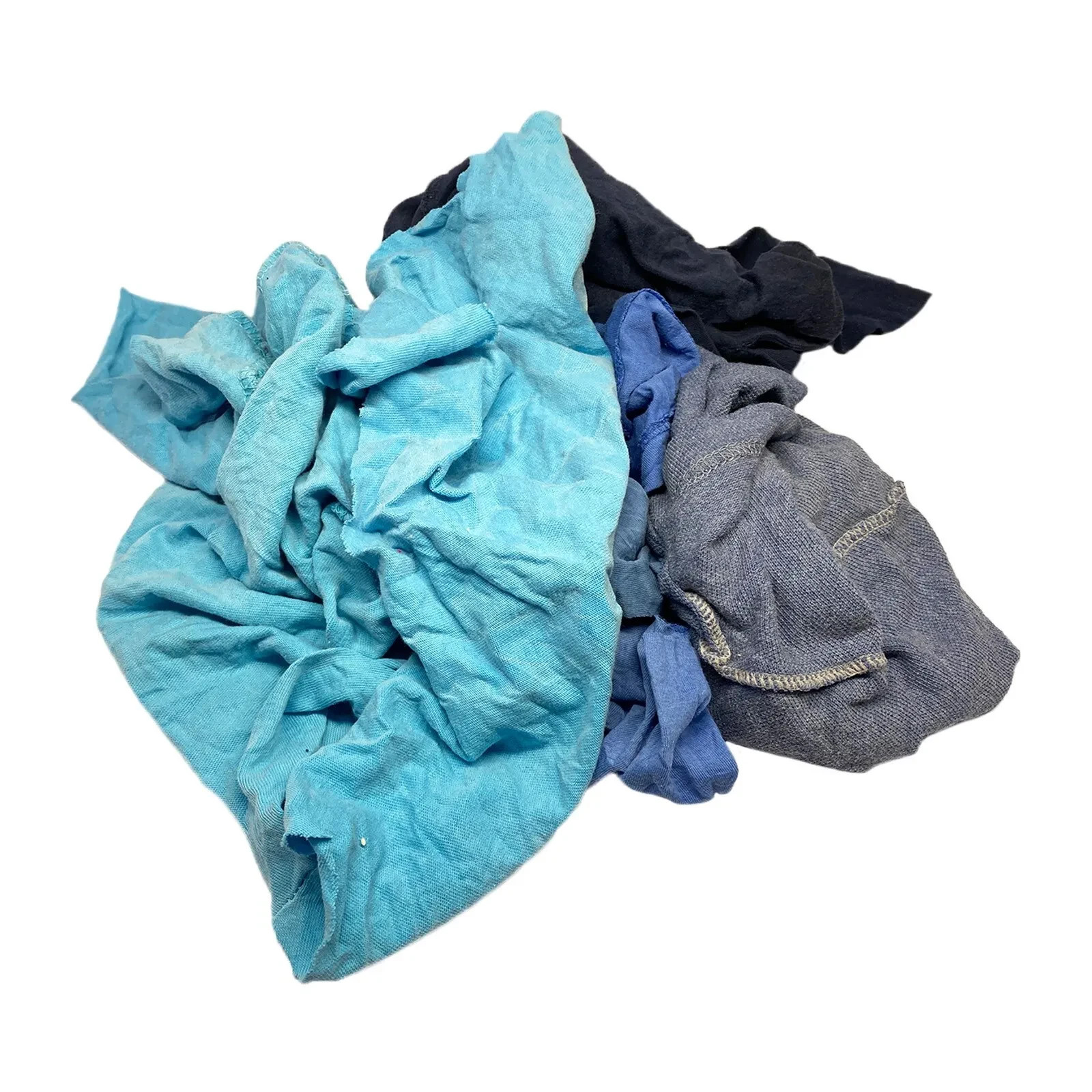Color Knit Rags – Bulk Uncut T-Shirt Cotton Cleaning Wipers for Multipurpose Use