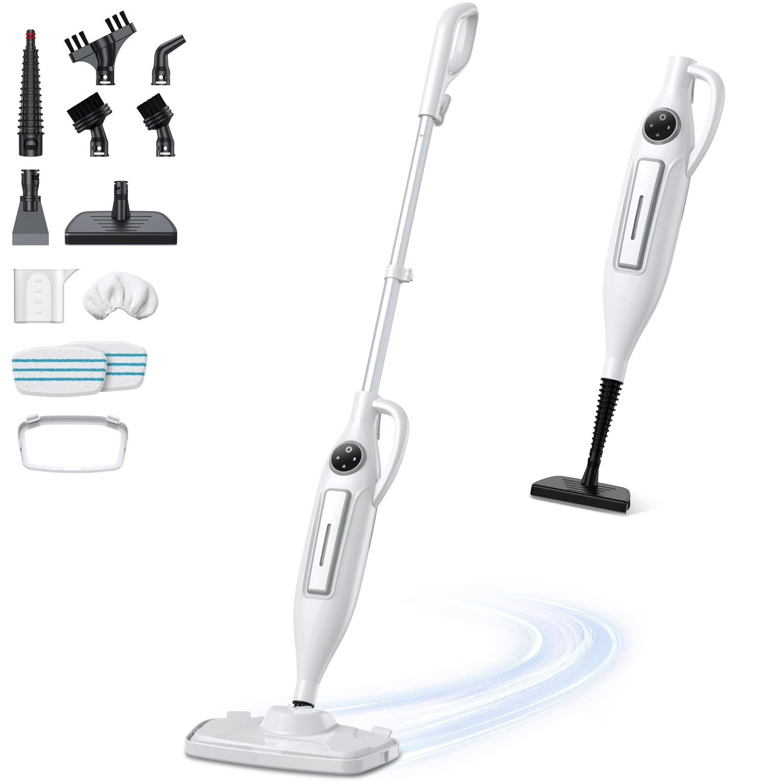 10-in-1 Steam Mop, Powerful Handheld Steam Cleaner for Home with 23FT Cord, R…