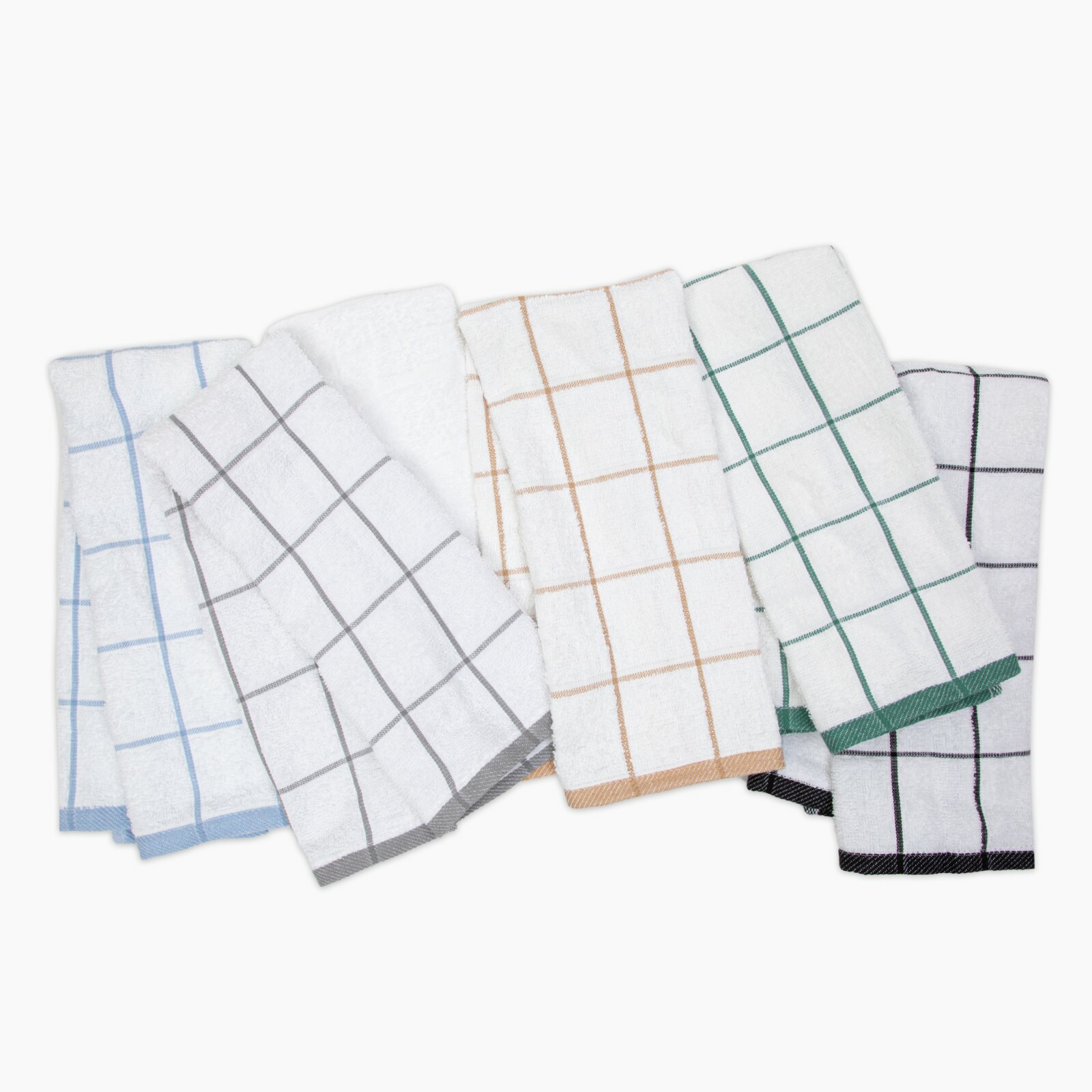 Kitchen Towel Packs of 12 – 100% Cotton – 15 x 25 – Striped Color Options