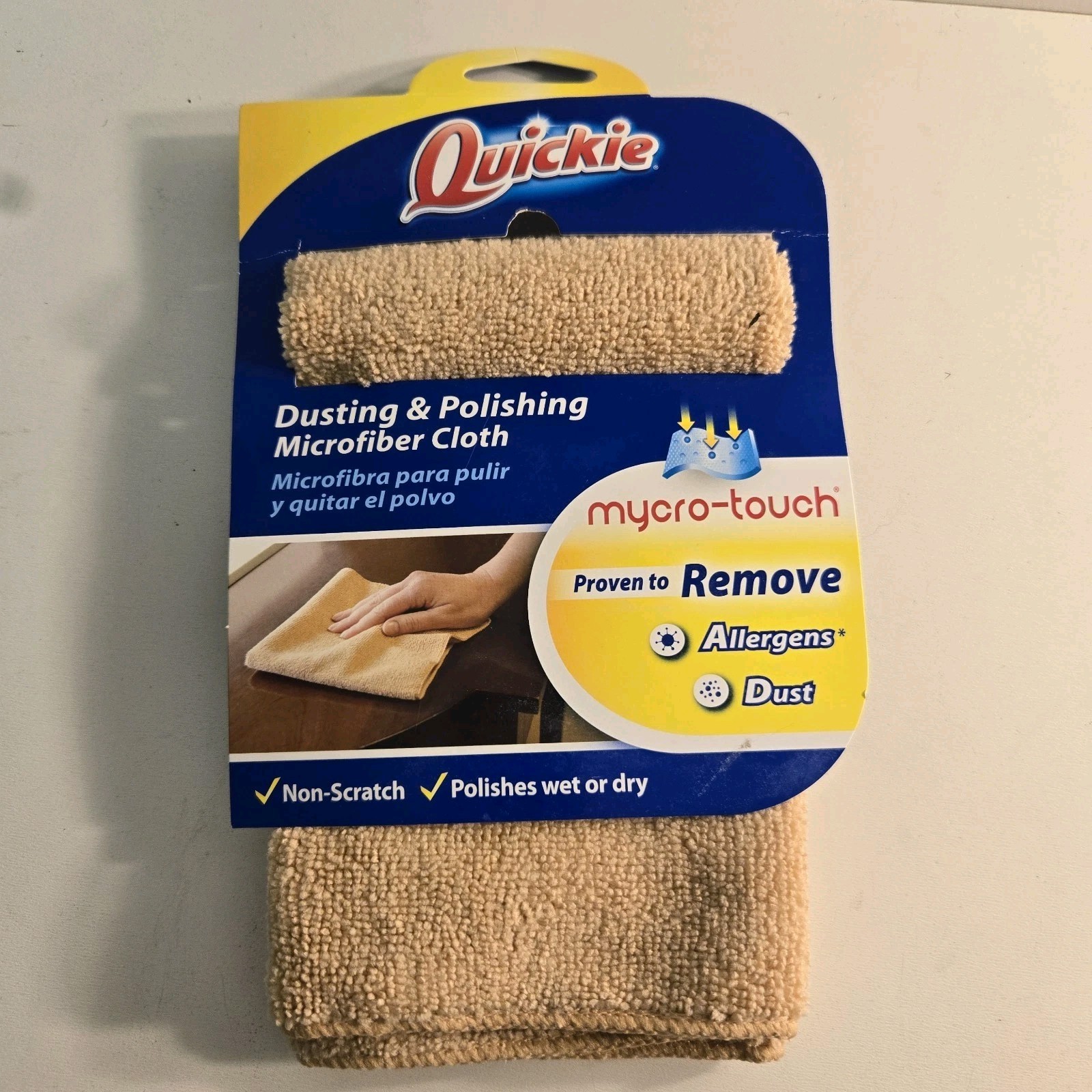 Quickie Mycro-Touch MicroFiber Dusting Polishing Cloth Tan 15×13 in NEW