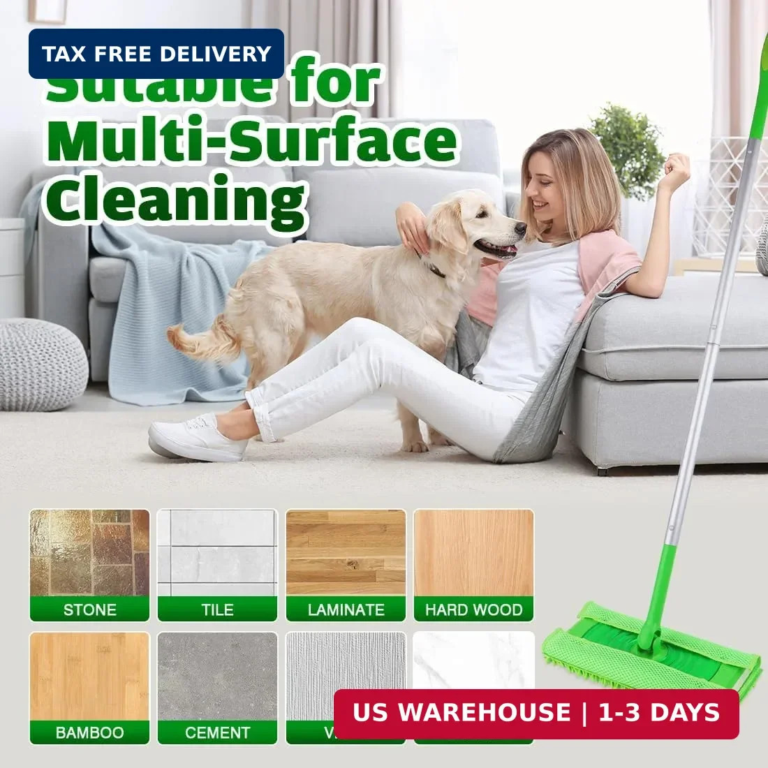 UNIMADE Reusable Microfiber Mop Pads Compatible with Swiffer Sweeper – 6 Replace