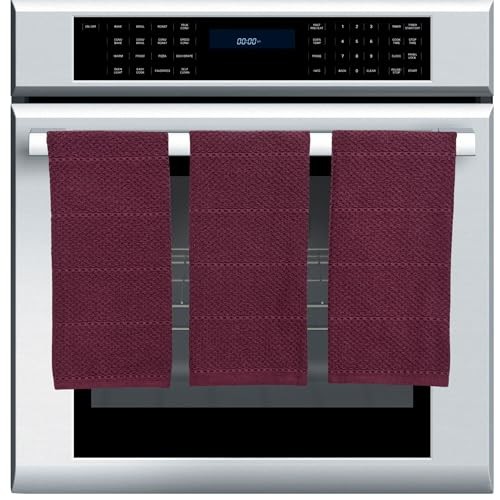 Purple Burgundy Kitchen Hand Dish Towels: Oversized 28″ x 18″,100% Cotton Wine