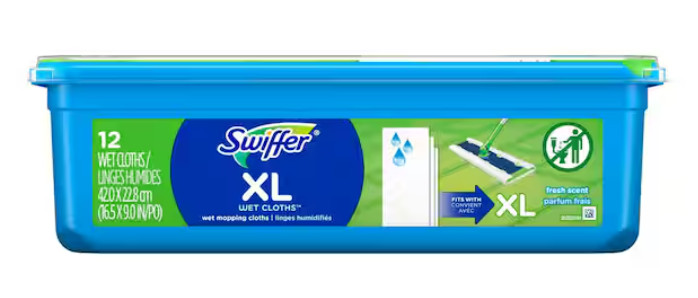 🧹 Swiffer XL Wet Mopping Cloth Refills 72 Ct Fresh Scent Case 🌿