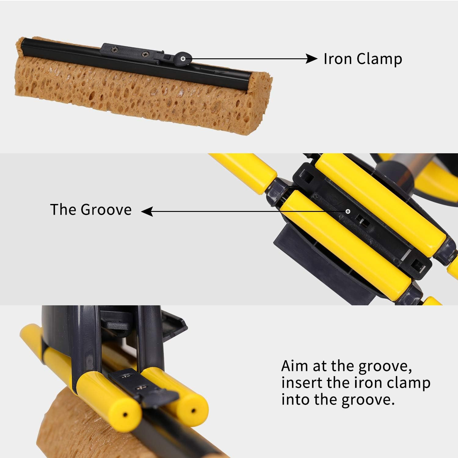 Yocada Sponge Mop Replacement Refill Head Home Commercial Use Tile Floor