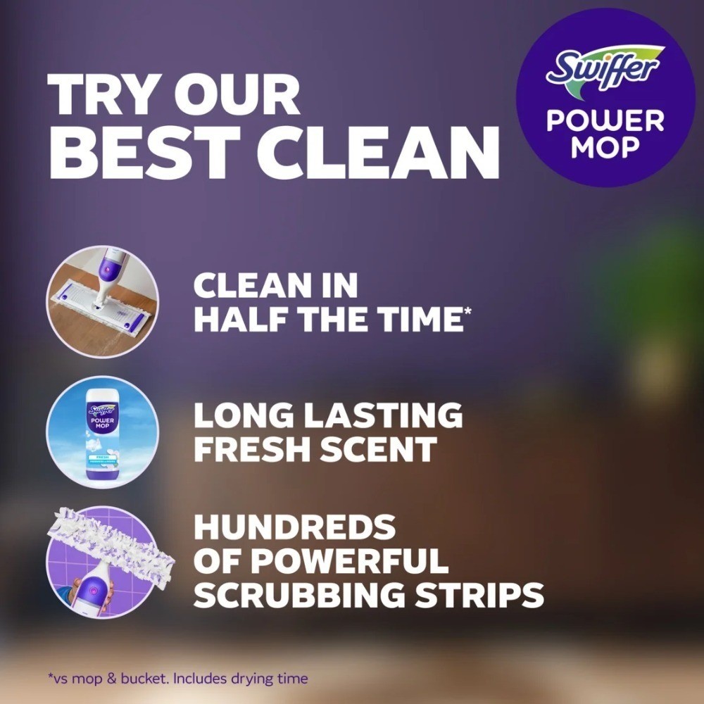 Power Mop Set, Floor Cleaner for Tile, Vinyl, Laminate, Wood