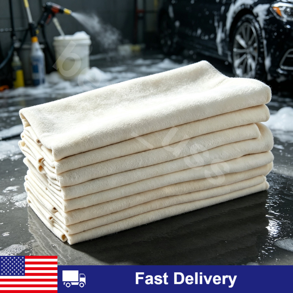 Car Cleaning Cloth Washing Absorbent Drying Shammy Towel Natural Chamois Leather
