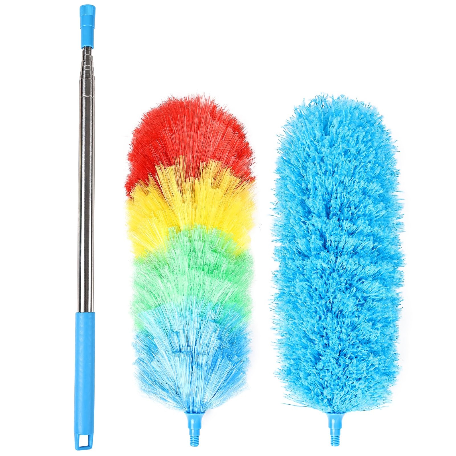 iHUFeather Rainbow Extendable Static Duster Reusable 32-100inch-3pcs,