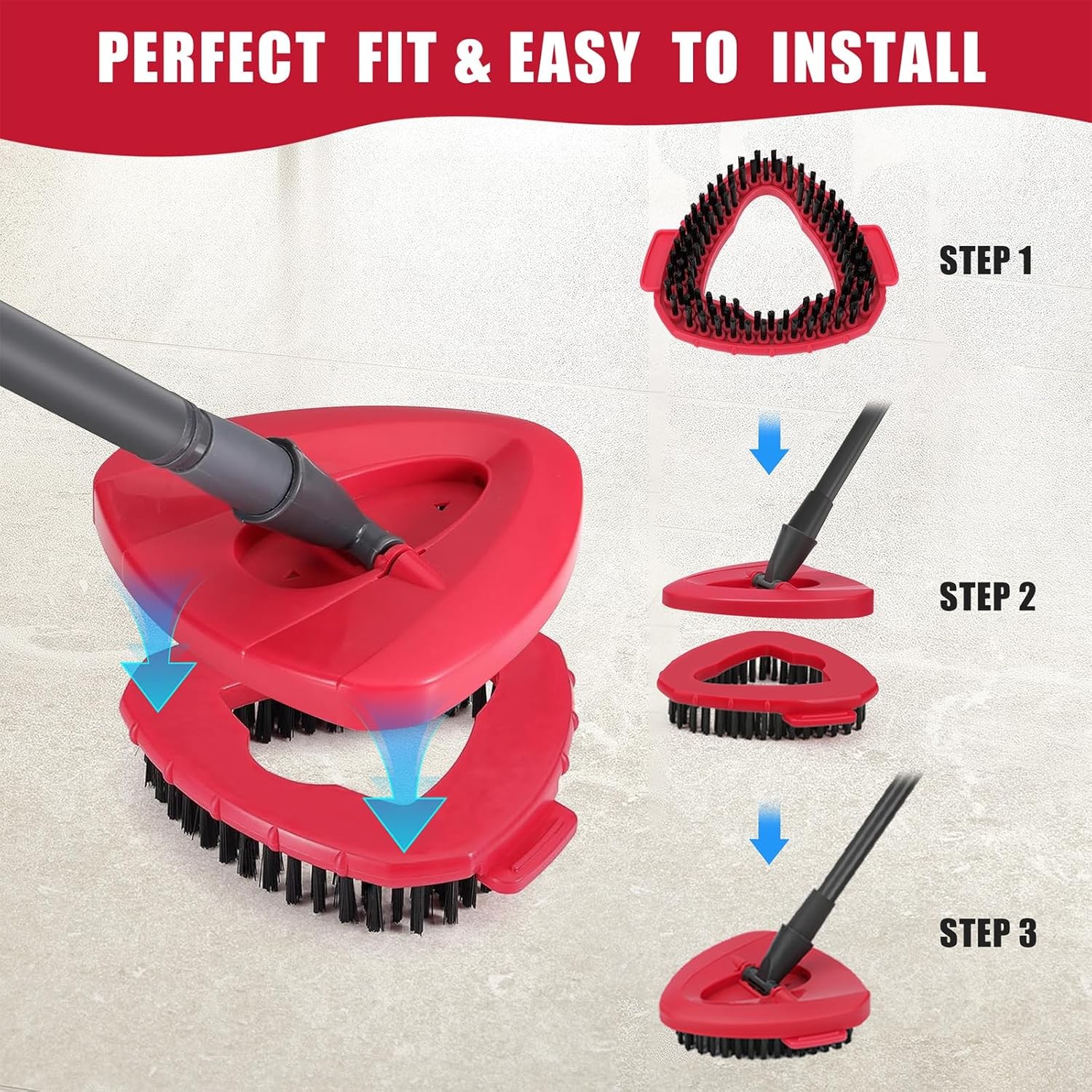 2 Pack Scrub Brush Replacement Head for O Cedar EasyWrin Spin Mop 1 Tank System,
