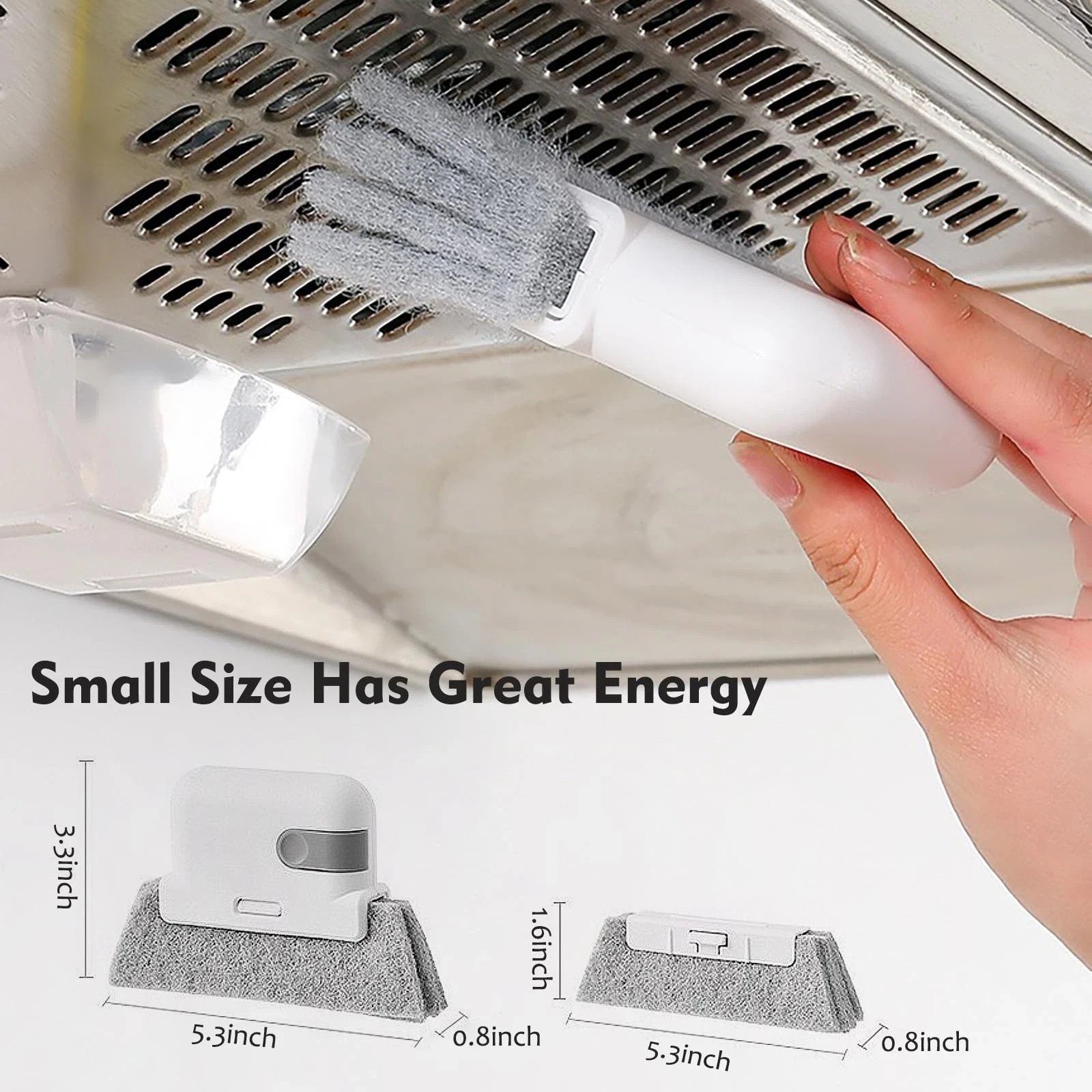 2 Pack Window Cleaning Brush, Multifucation Groove Cleaning Brush for Households