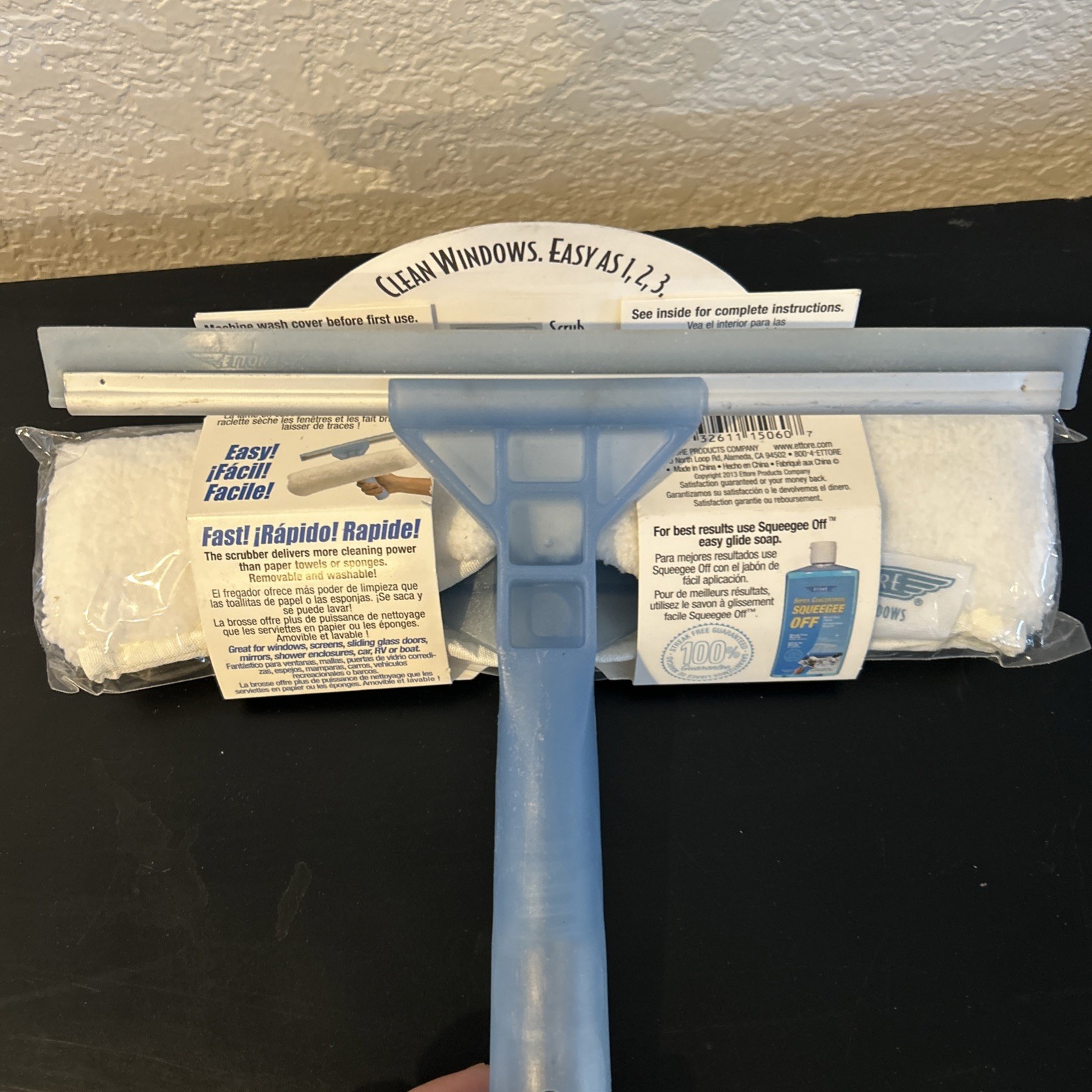 Ettore Window Wand Rubber Window Squeegee – Squeegee + Mop ONLY