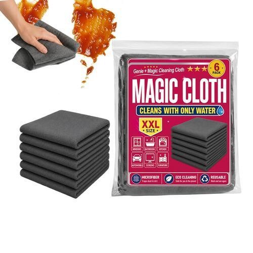 Magic Cleaning Cloth, 6 Pack Microfiber Cleaning Cloths, Streak-Free & Lin
