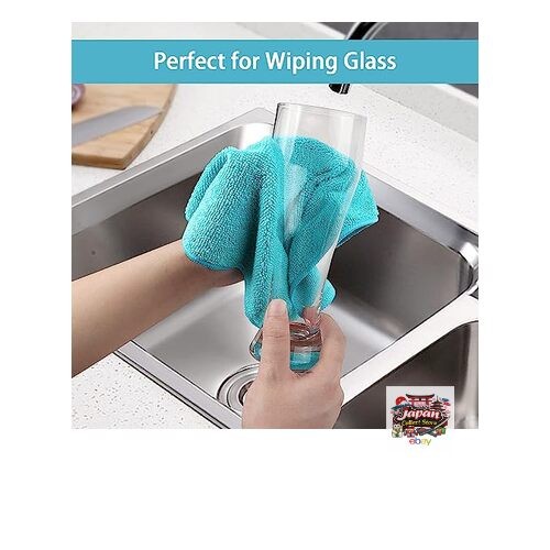 HOMEXCEL Microfiber Cloths 12-Pack Kitchen Cloths/Car Wash Towels/Dishcloths