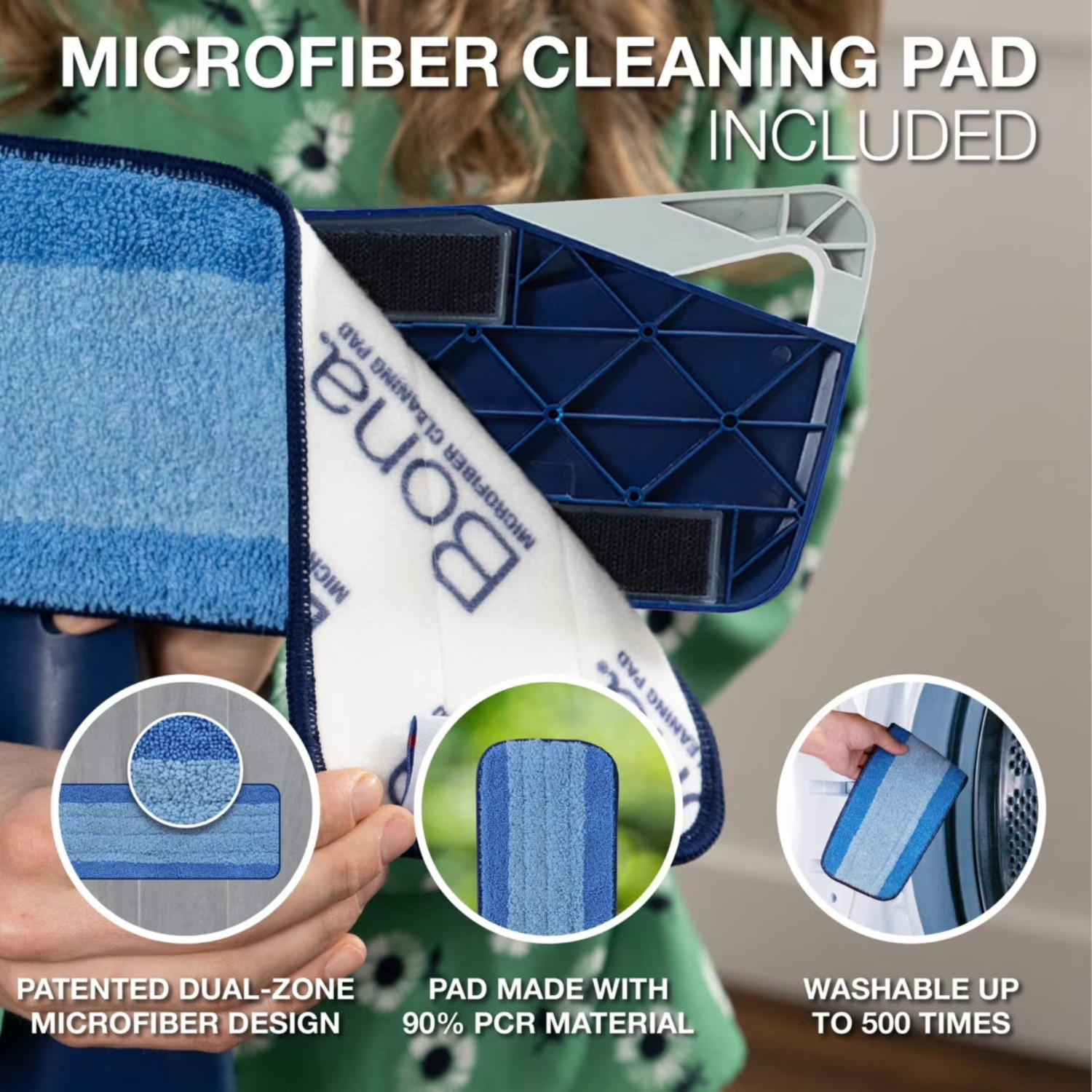 Bona Premium Stone Tile Laminate Floor Spray Mop with Cleaning Pad