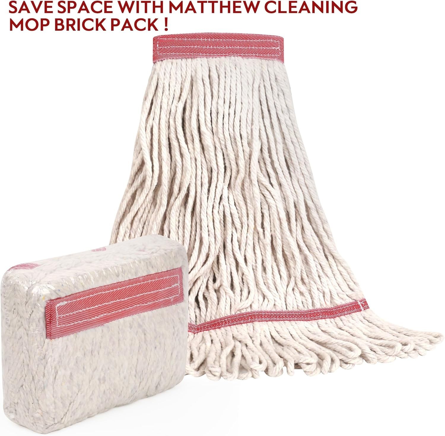 Universal Fit Commercial Cotton Mop Head Refill – 3 Count for Effective Mopping
