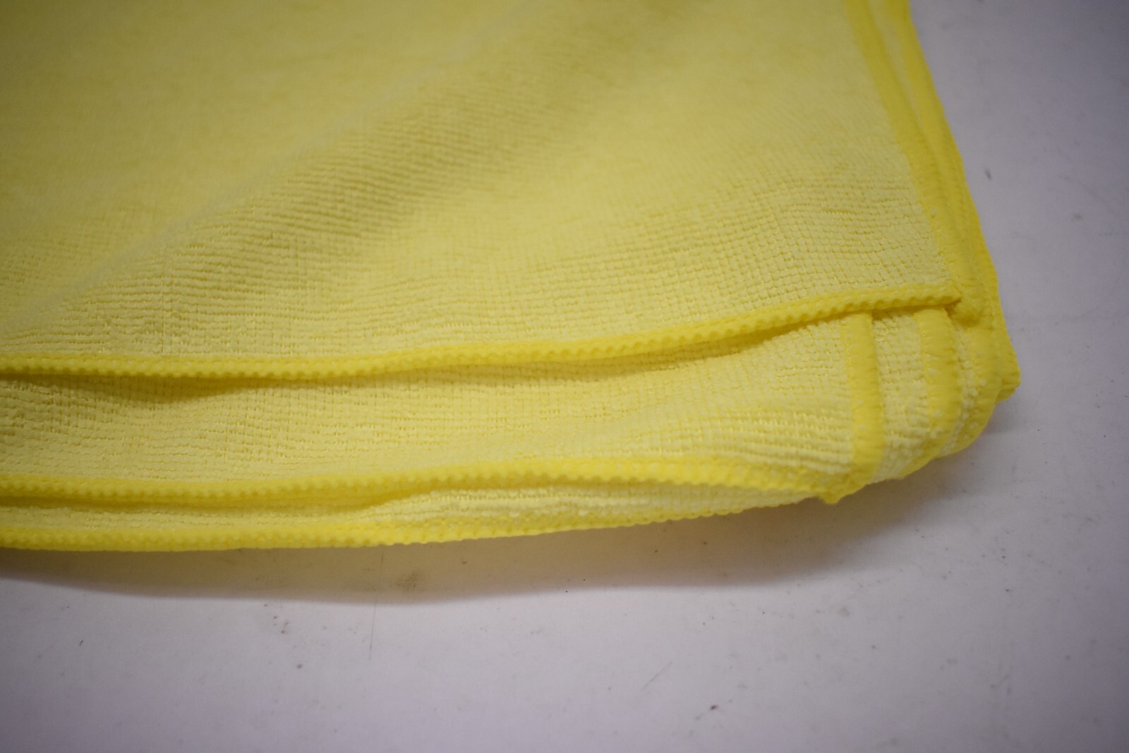 Pack of 10 Microfiber Cloth 40 x 60cm Car Cleaning Towels w/ Stitch Edge Yellow