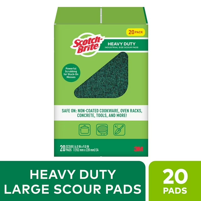 Scotch-Brite Heavy Duty Industrial Sized Scour Pads (20ct)