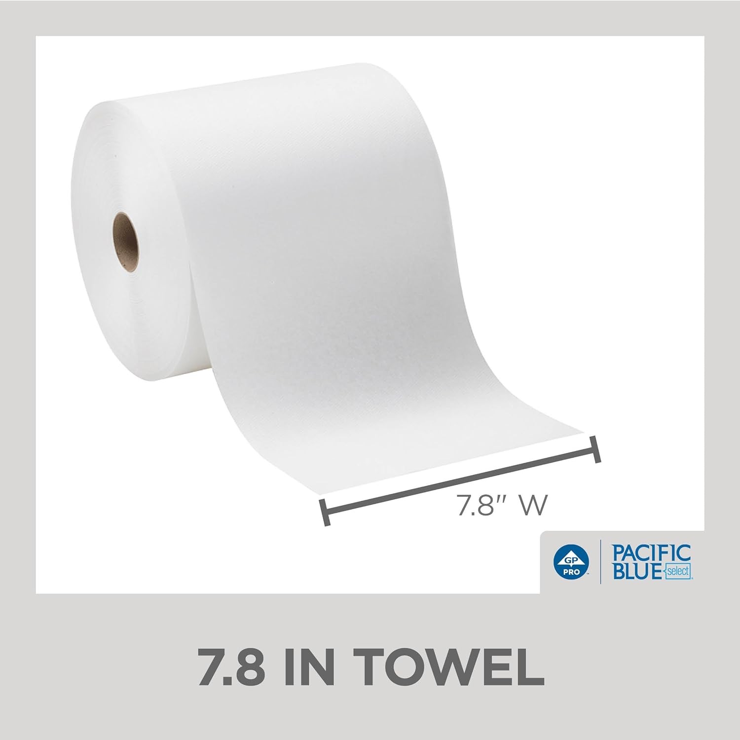 Pacific Blue Select 7.875″ Recycled Paper Towel Rolls by GP PRO, White, 26100,