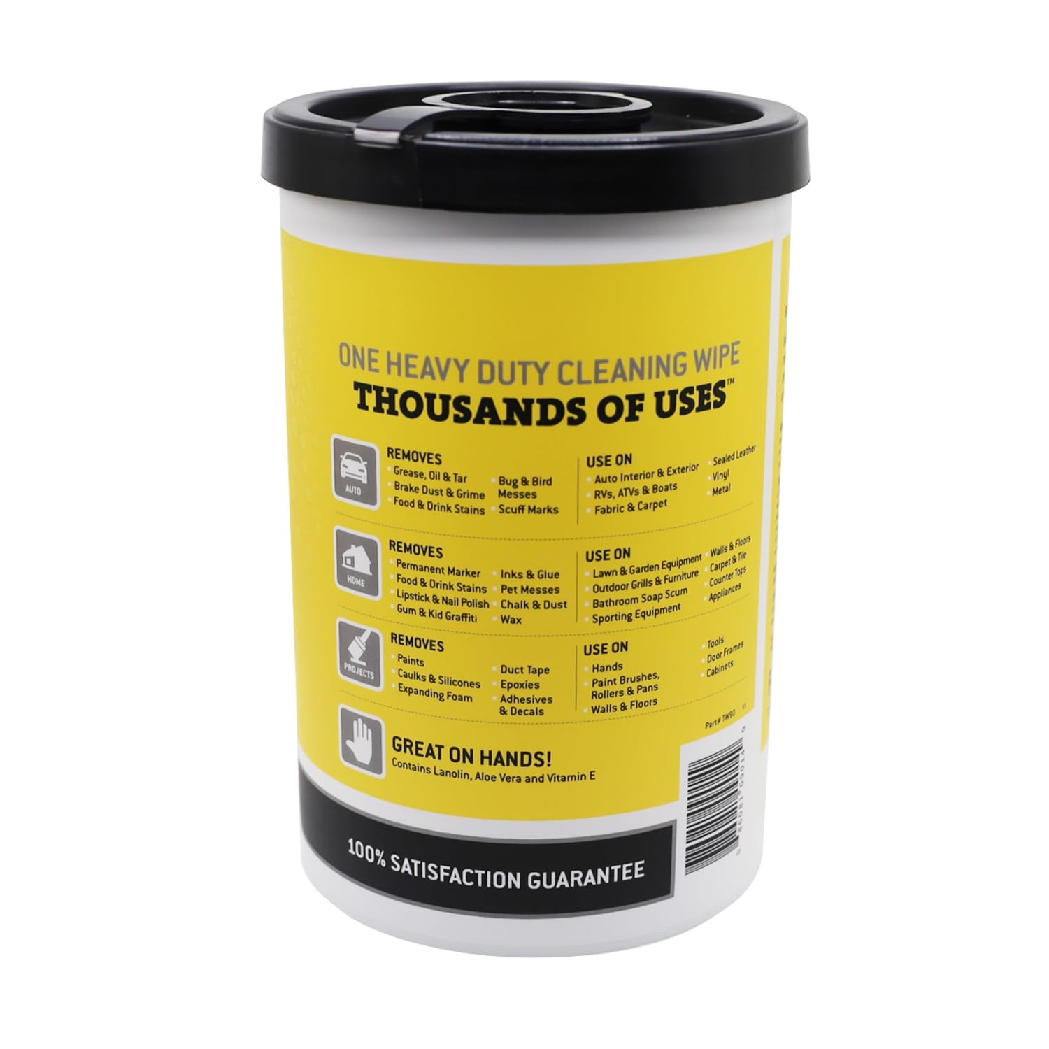 Tub O’ Towels Heavy-Duty Cleaning Wipes 90 Count Canister 2-Pack