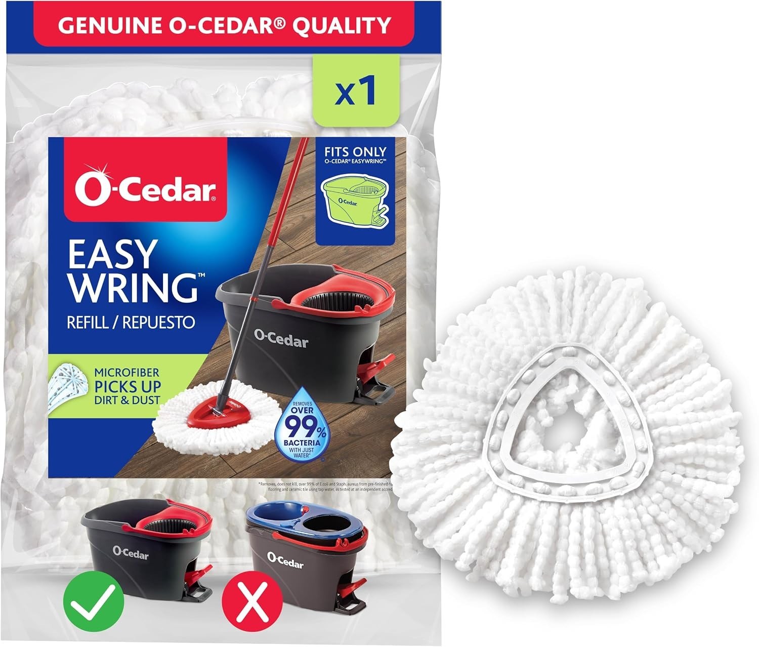 1 Count EasyWring Spin Mop Refill – Eco-Friendly Microfiber Cleaning Solution