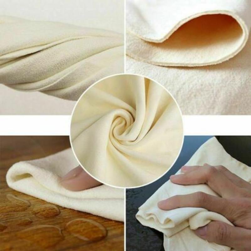 Washing Absorbent Drying Shammy Towel Natural Chamois Leather Car Cleaning Cloth