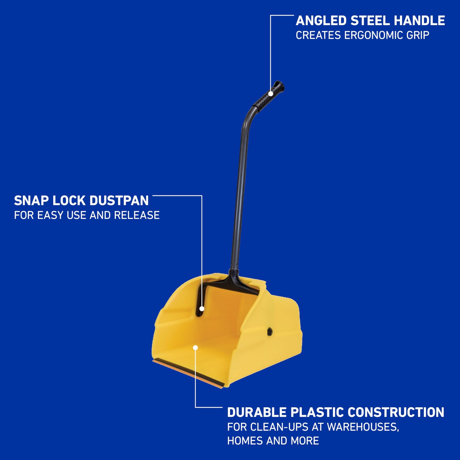 Debris Dustpan with Handle, Jumbo Debris Pan, Trash Collection for Industrial…
