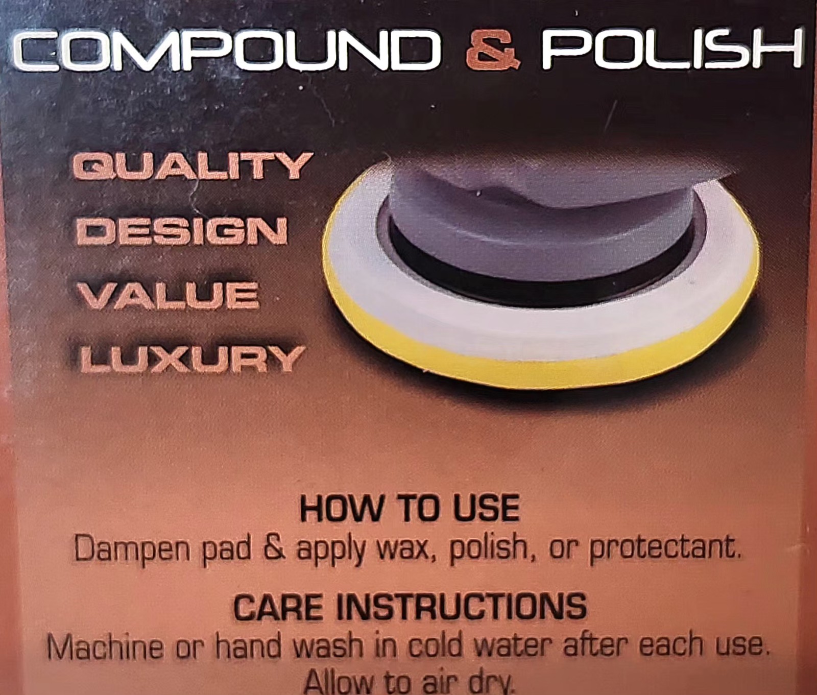 AutoSpa Luxury Car Care Professional Compound & Polish 7-8″ Foam Bonnet Lot of 2