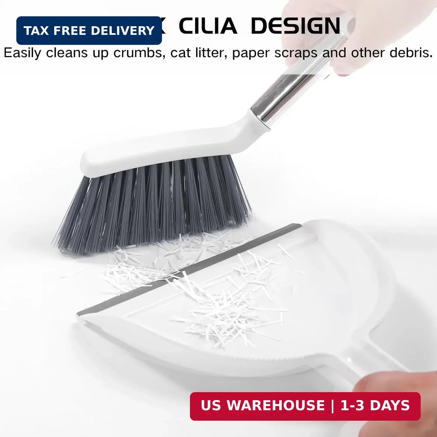 Mini Broom and Dustpan Set,Small Dust Pan and Brush Set with Handle Dustpan Tee