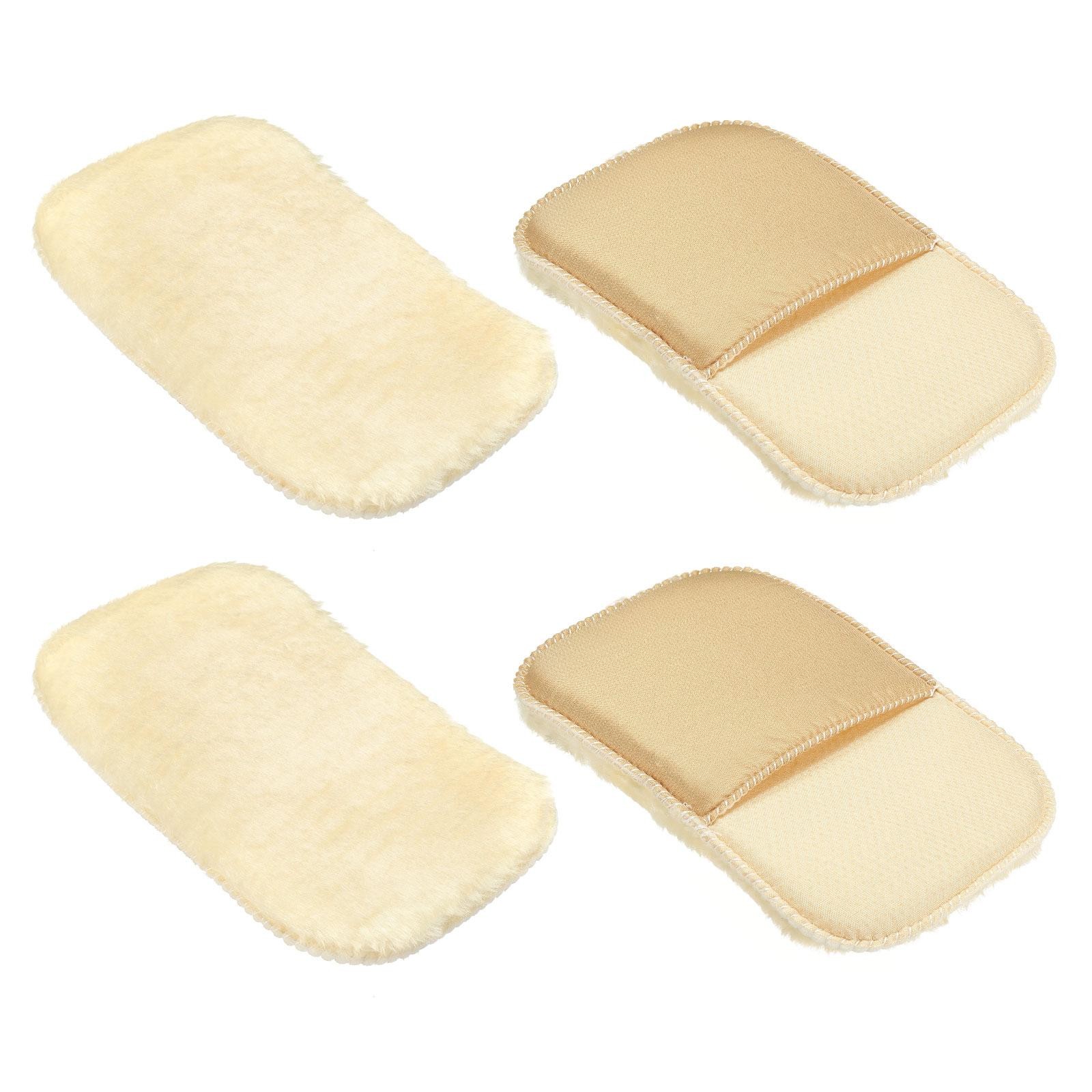 Shoes Polishing Gloves, 4 Pack Cleaning Shine Cloth for Leather Boots, Yellow