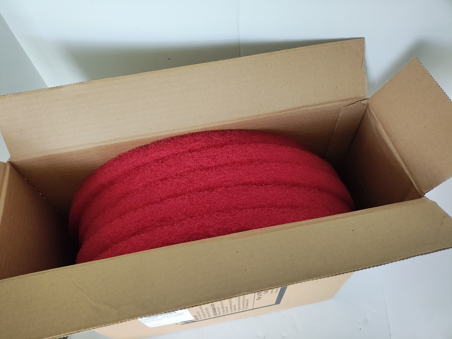 5-Pack Case 3M 5100 Low-Speed Buffer Floor Cleaning Pads 17″ Diameter Red 08392