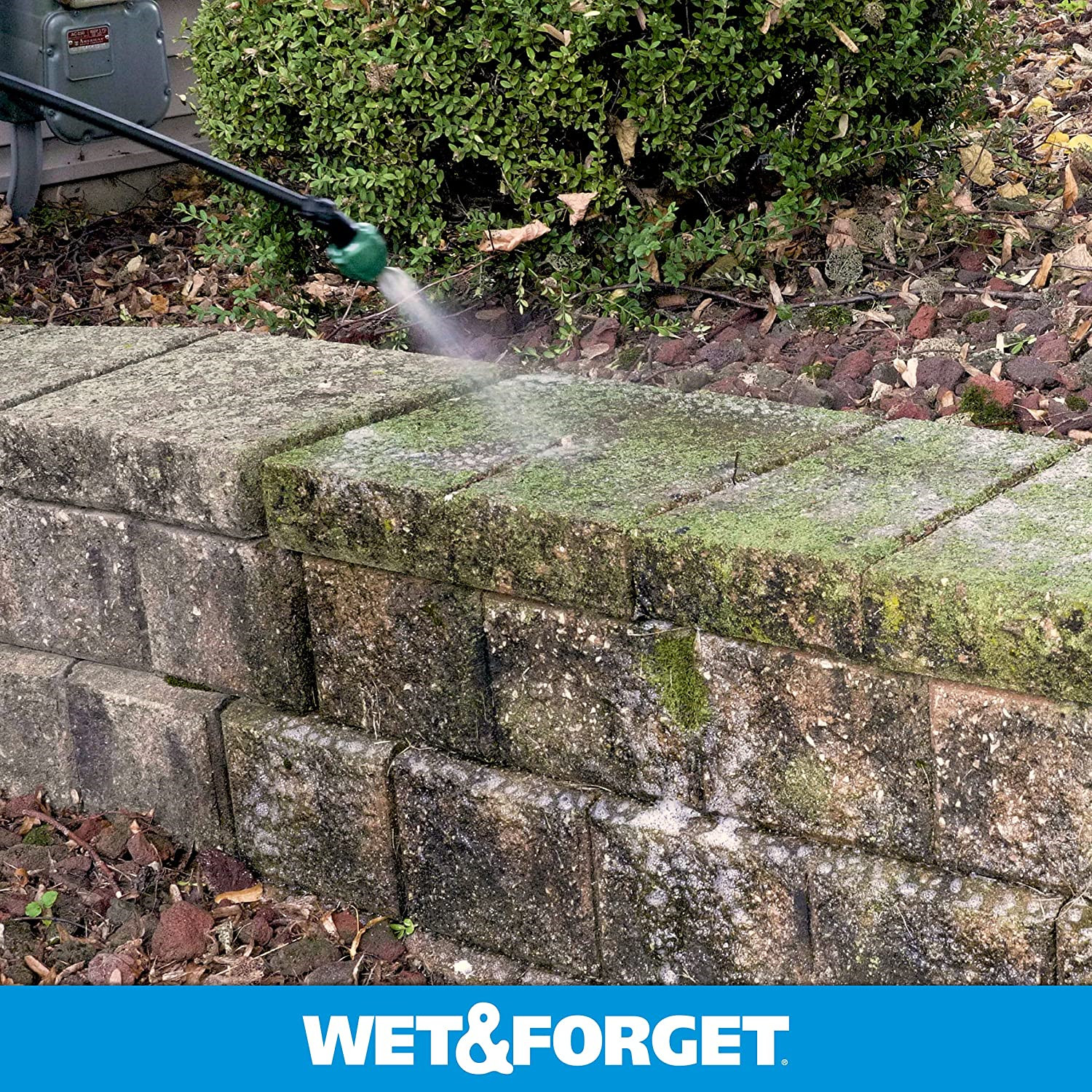 Wet & Forget Moss Mold Mildew & Algae Stain Remover Multi-Surface Outdoor 128