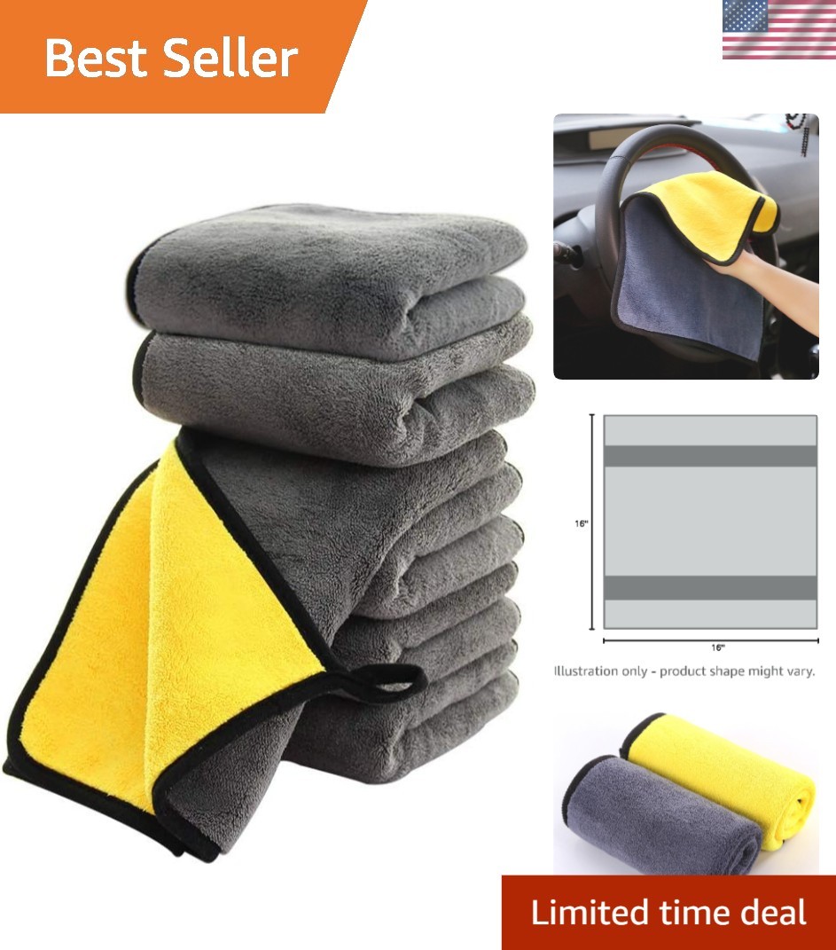 Ultra-Soft Microfiber Towels 800GSM – 6 Pack, Perfect for Home & Auto
