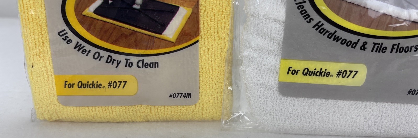 2 Quickie Professional Hardwood Floor Mop Refills Soft Terry Cloth For #077