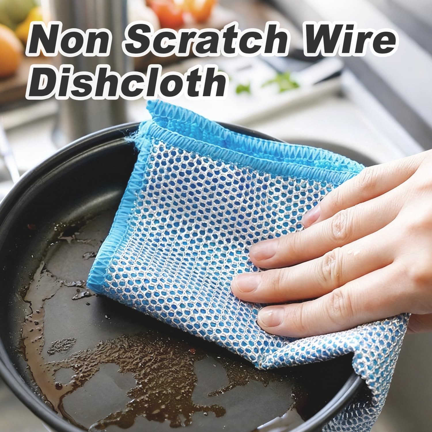 20 pcs Multipurpose Wire Dishwashing Rags, Upgraded 2-Layer Non-Scratch Metal…