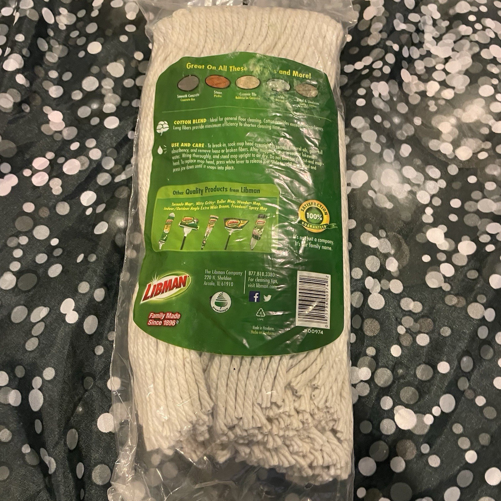 Libman #16 All-Purpose Cotton Blend Wet Mop Refill Extra Absorbent Twisted Yarn