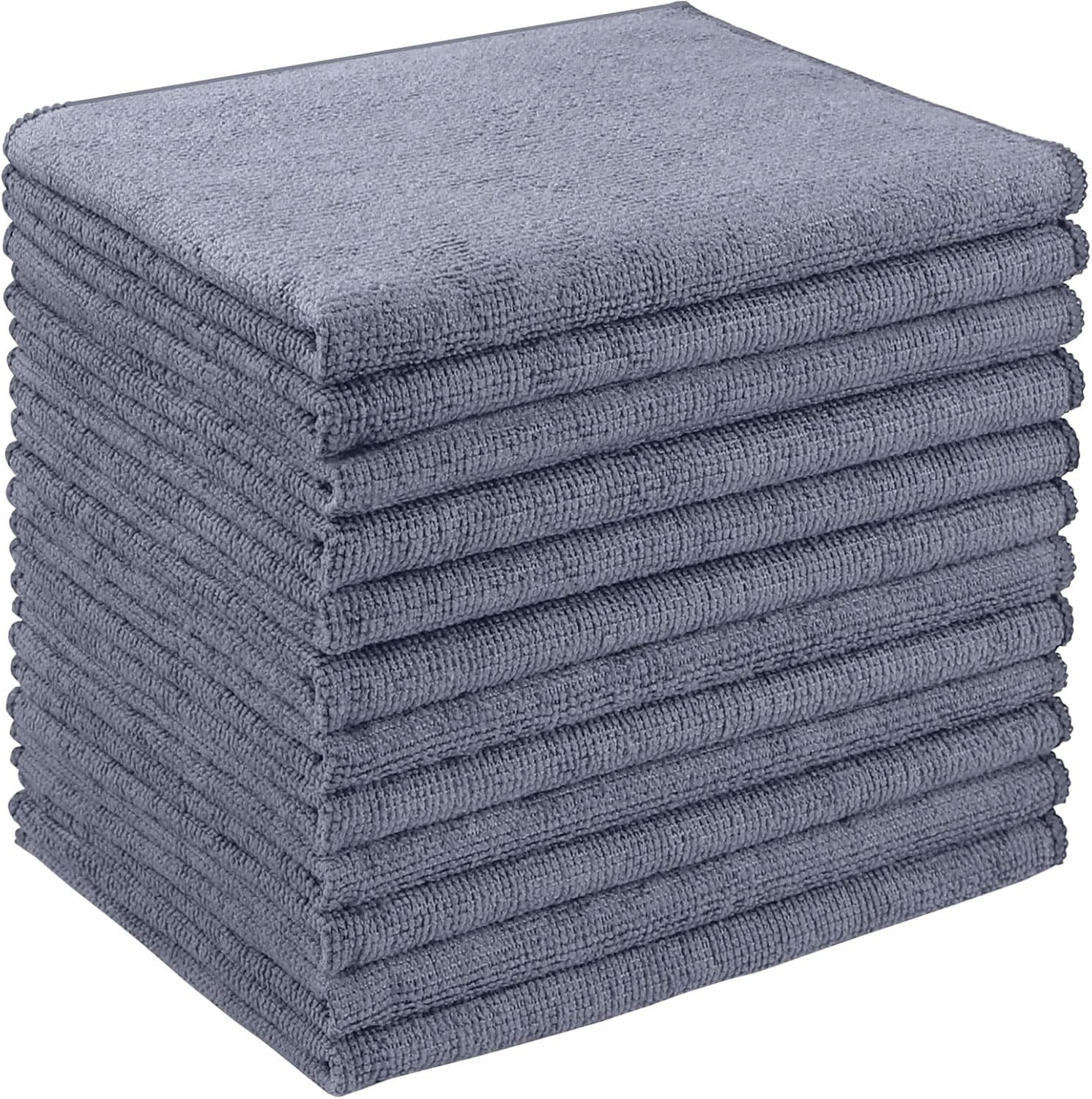 12 Pack Microfiber Cleaning Towels – Lint-Free, Absorbent, Multi-Use for Car…