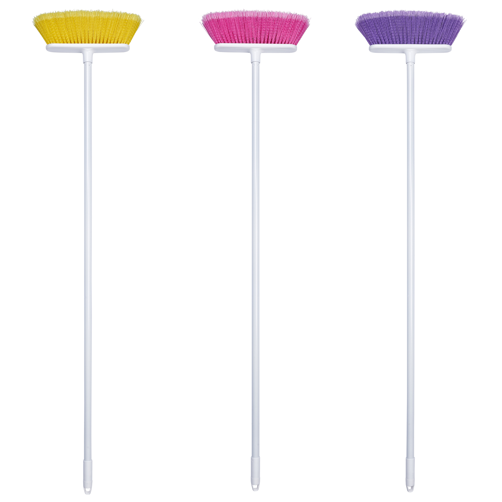The Original Soft Sweep Magnetic Action Broom Asst. Colors White Metal Handles