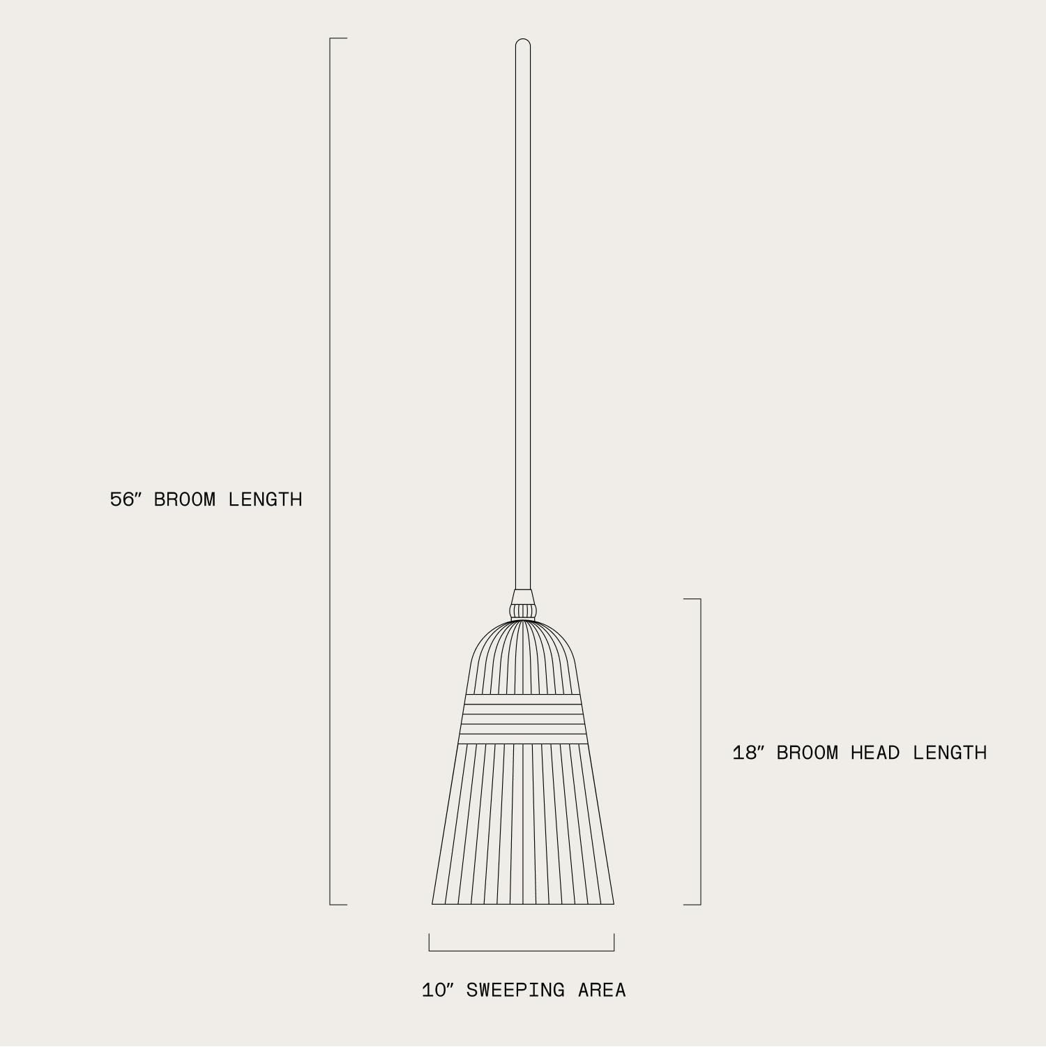 Corn Broom With Wood Handle Heavy Duty Indoor Outdoor Broom 1 1/4 Inch Handle